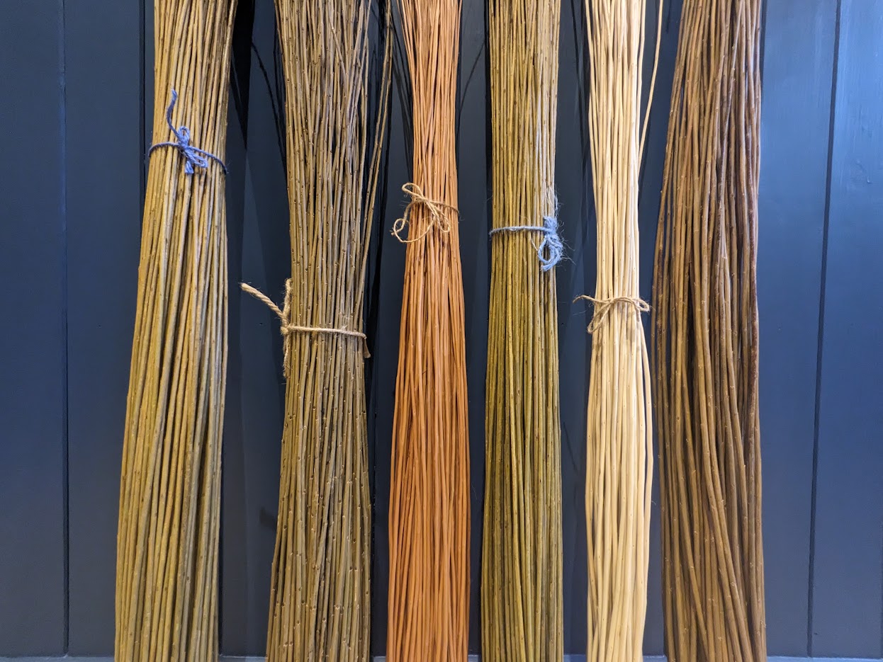 Bundles of willow grown on our small Pembrokeshire farm